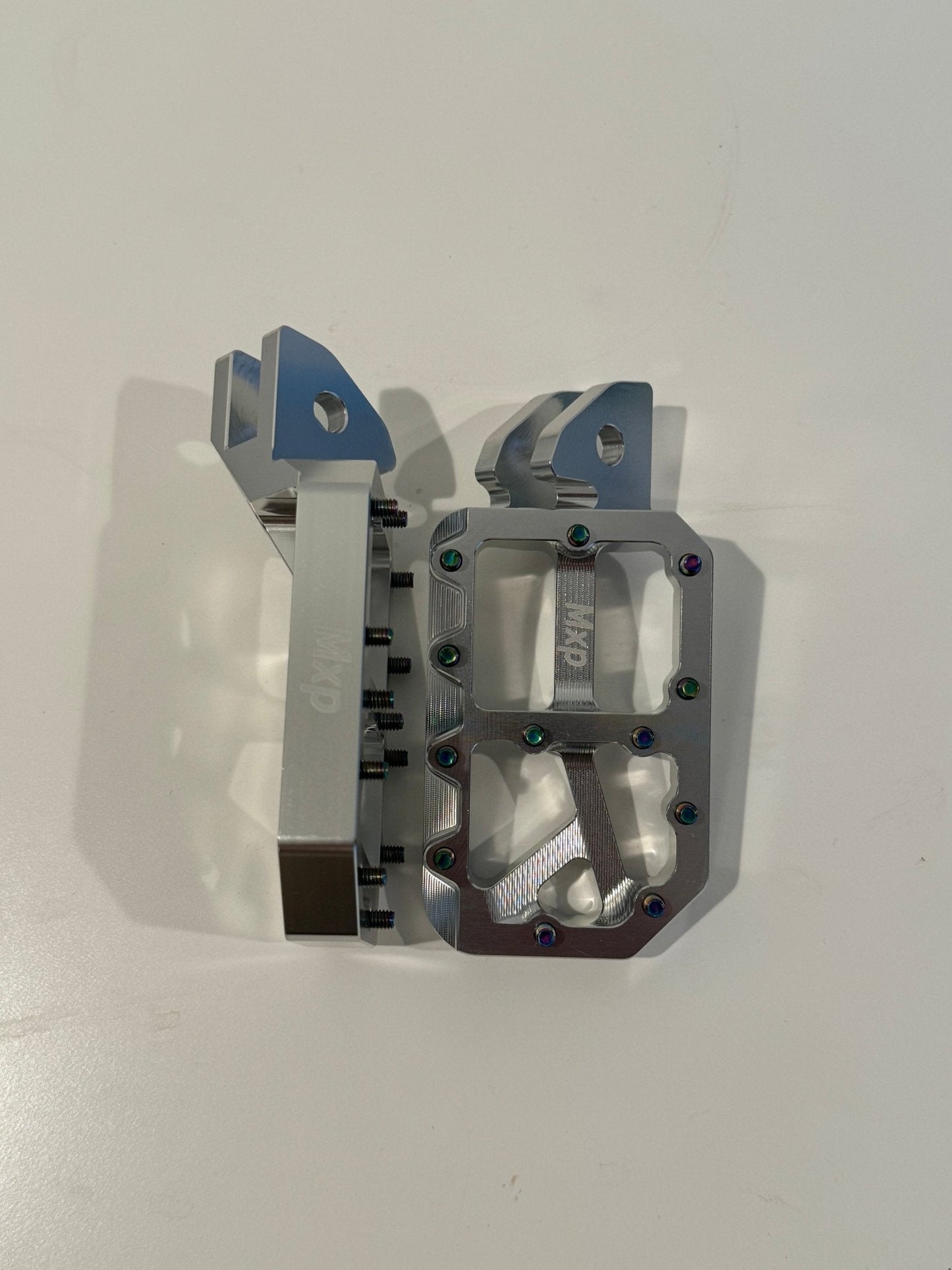 Silver foot pegs