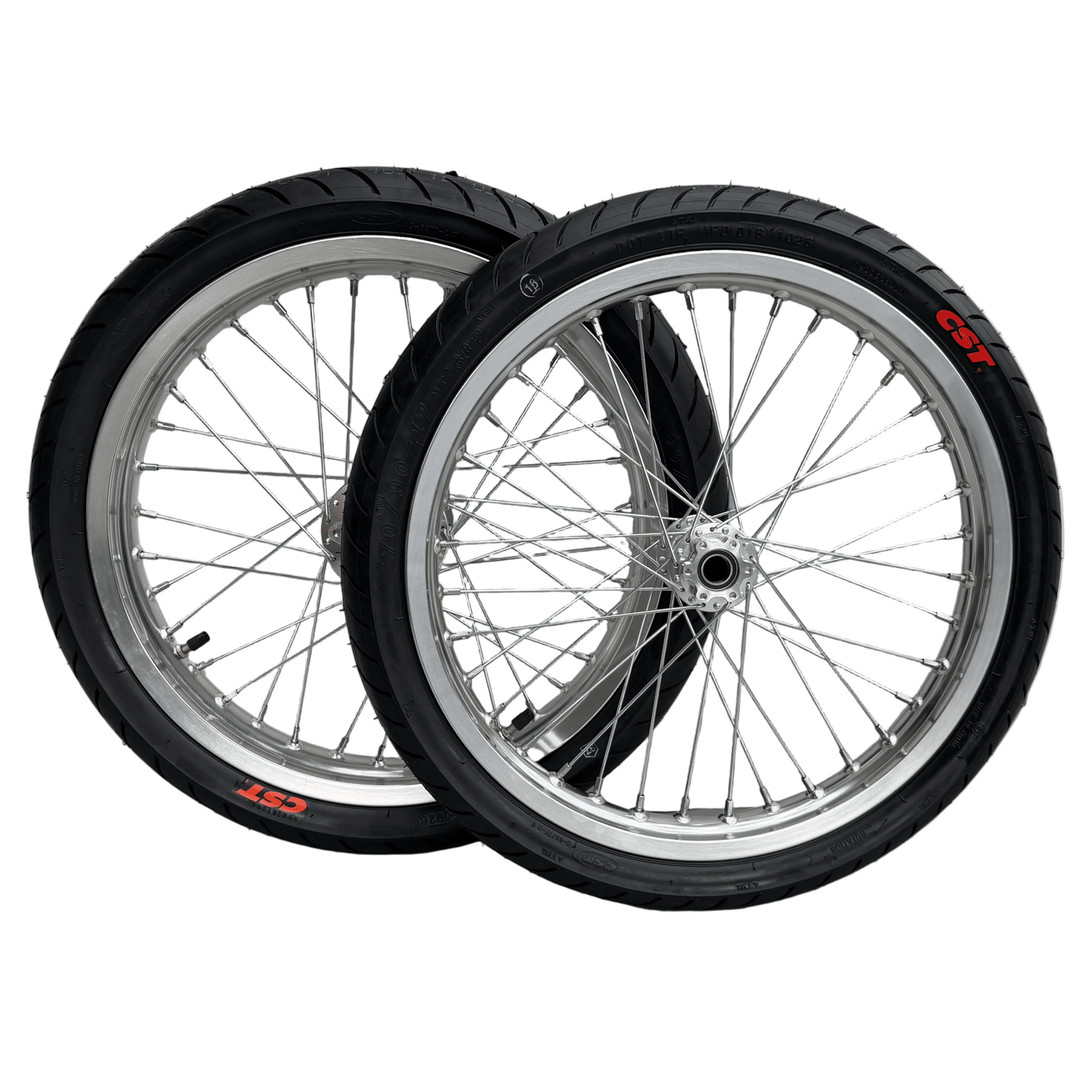 17in Chrome Super Moto Wheel Set for Surron/ E-Ride Pro / 79Bike, Ventus