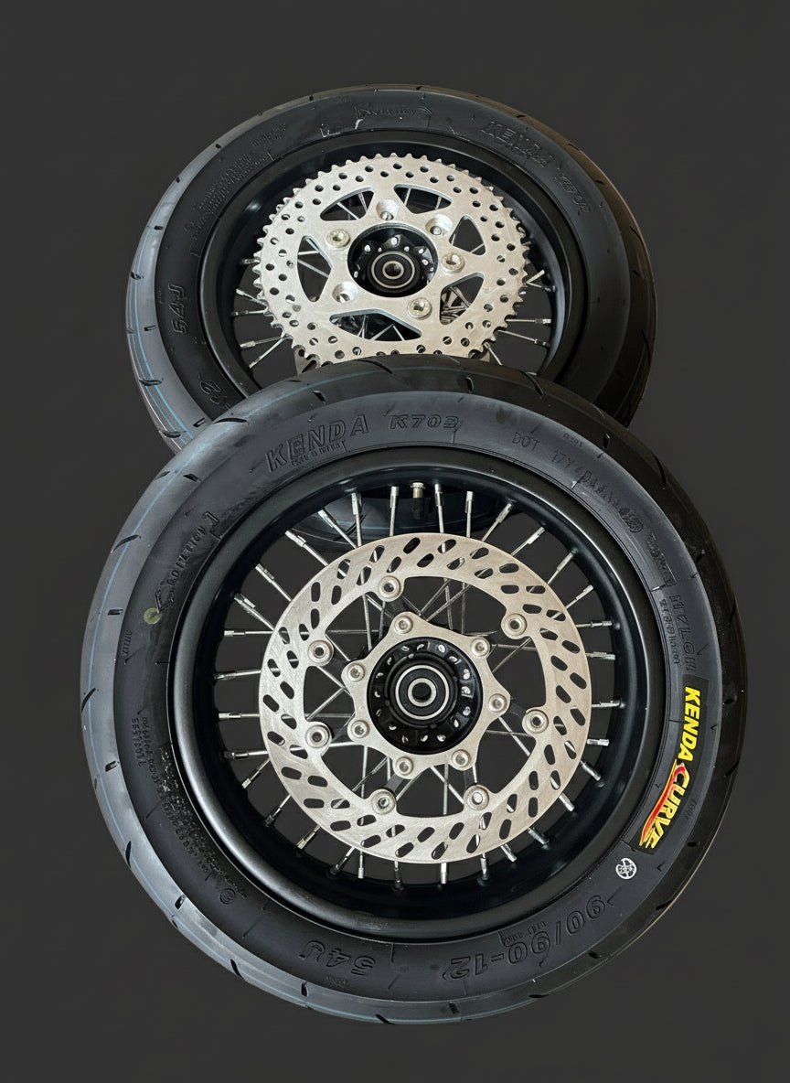 ETM/MotoTec Supermoto Wheel Set